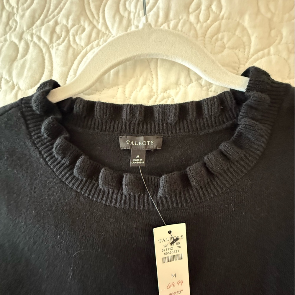 Talbots black sweater, NWT - Picture 3 of 8